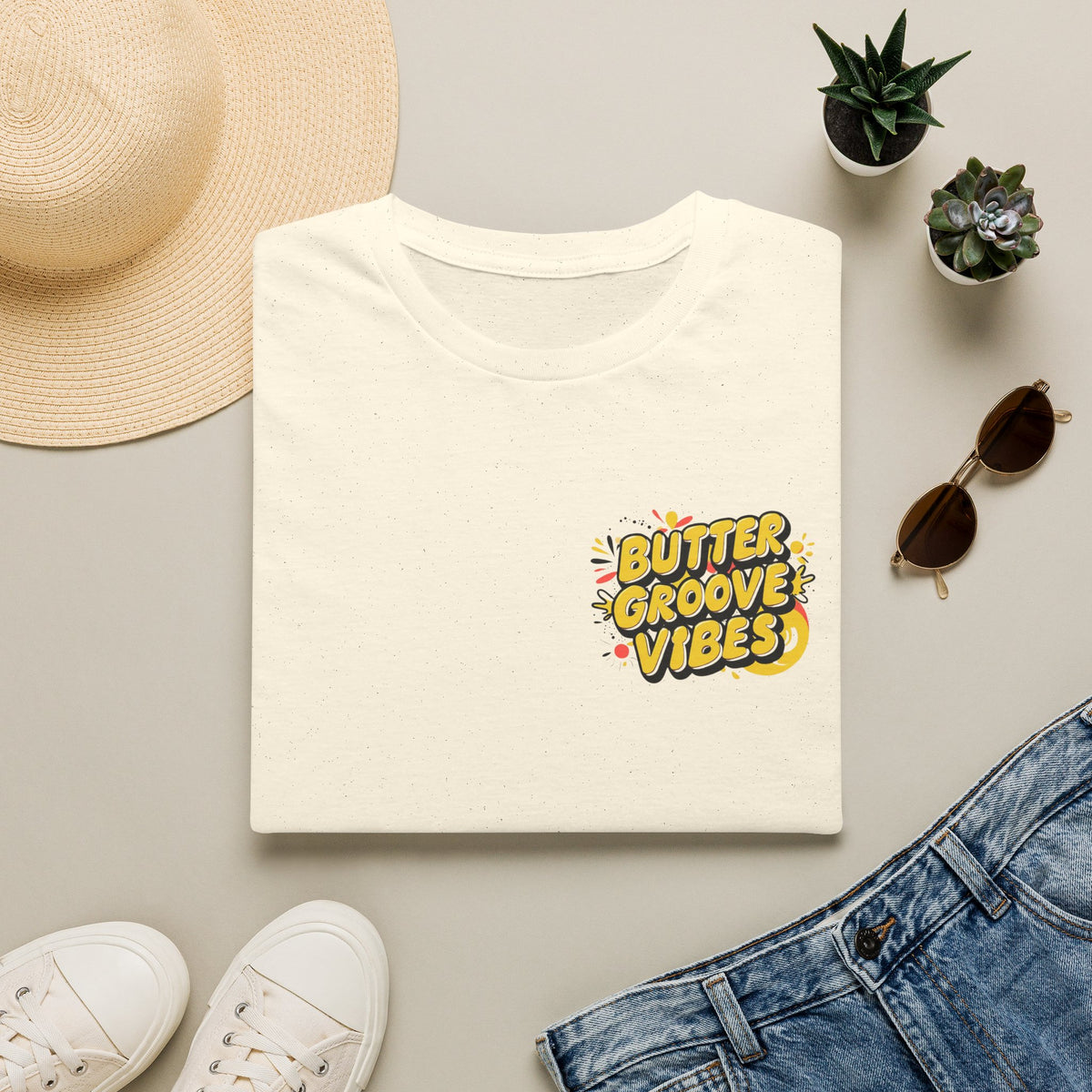 T-Shirt — "Butter Groove Vibes" Retro Graphic Tee