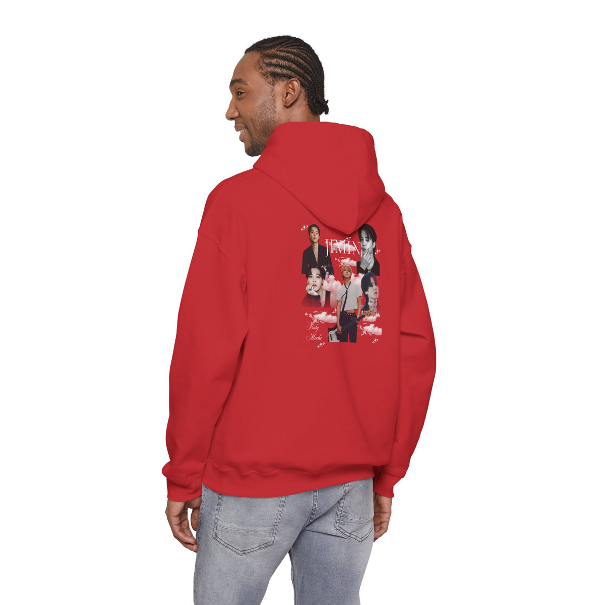 Jimin Band Photo Collage Hoodie — Vintage Rock Portrait Pullover