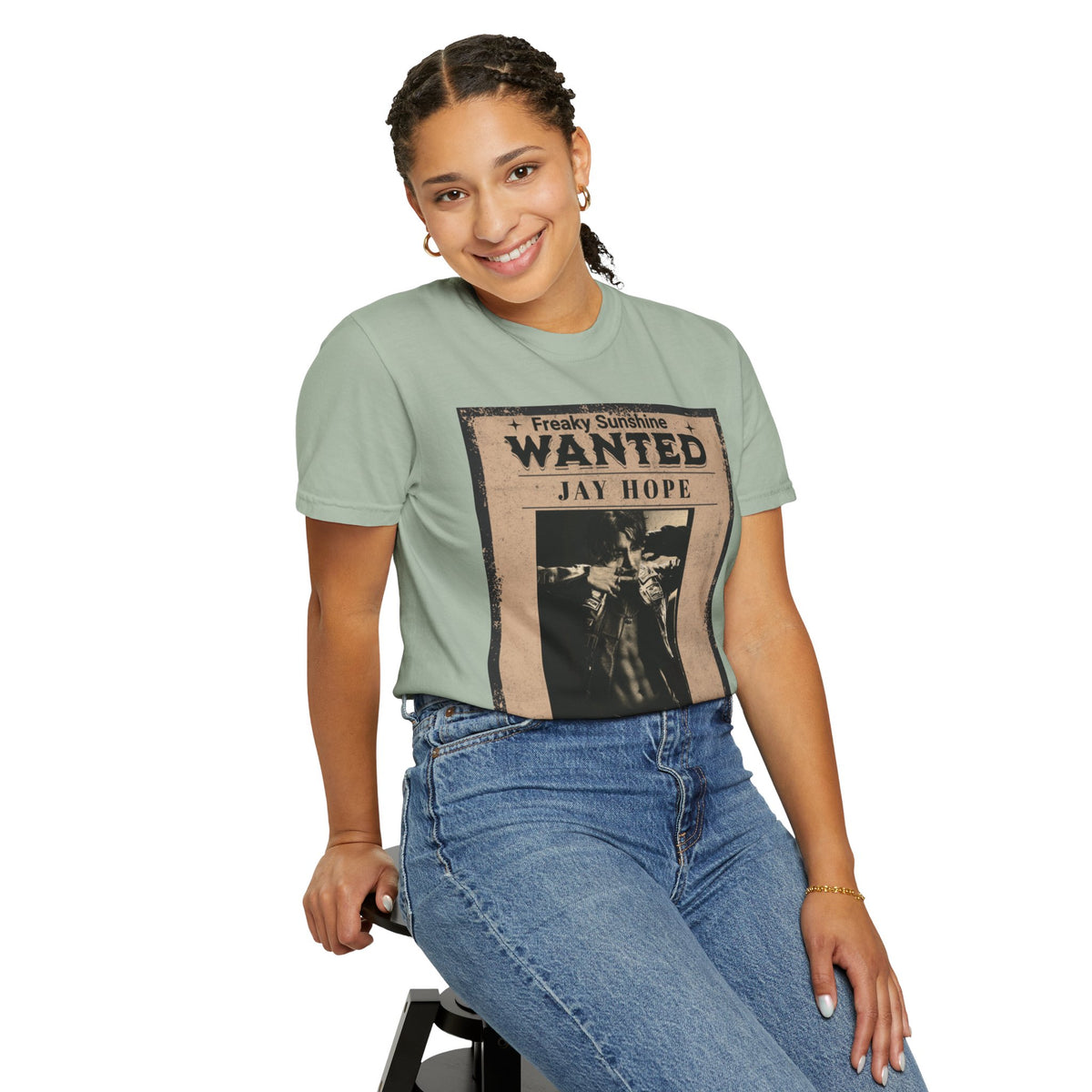 Wanted Poster Graphic T-Shirt — "Freaky Sunshine: Jay Hope" Vintage Style