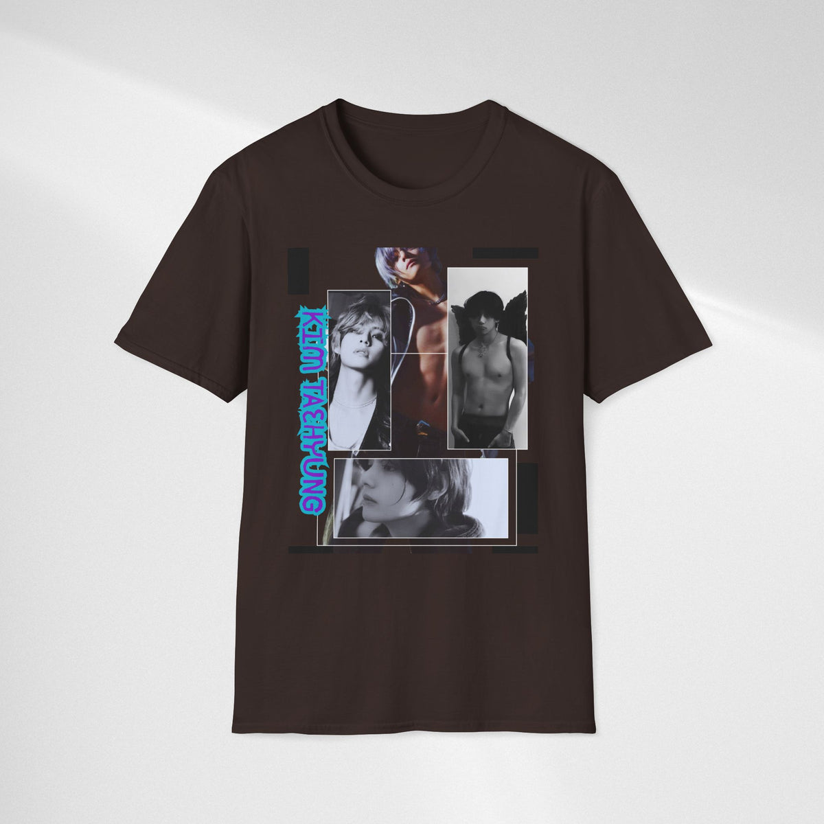 V Photo Collage Tee — Retro K-Pop Inspired Graphic T-Shirt