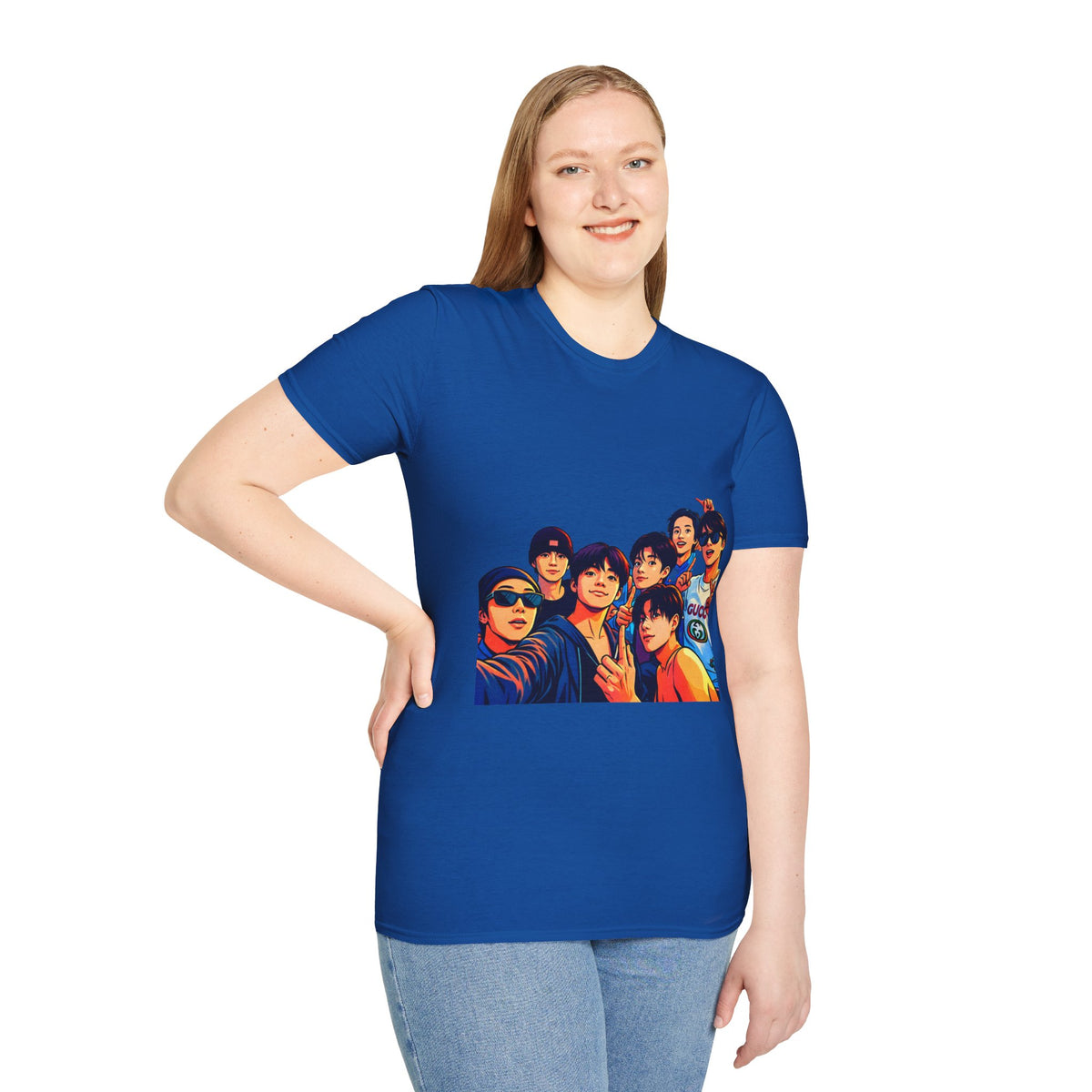 BTS K-Pop Group Photo T-Shirt — Colorful Band Portrait Tee
