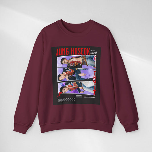 Jung Hoseok Graphic Crewneck Sweatshirt — K-Pop Photo Collage Pullover