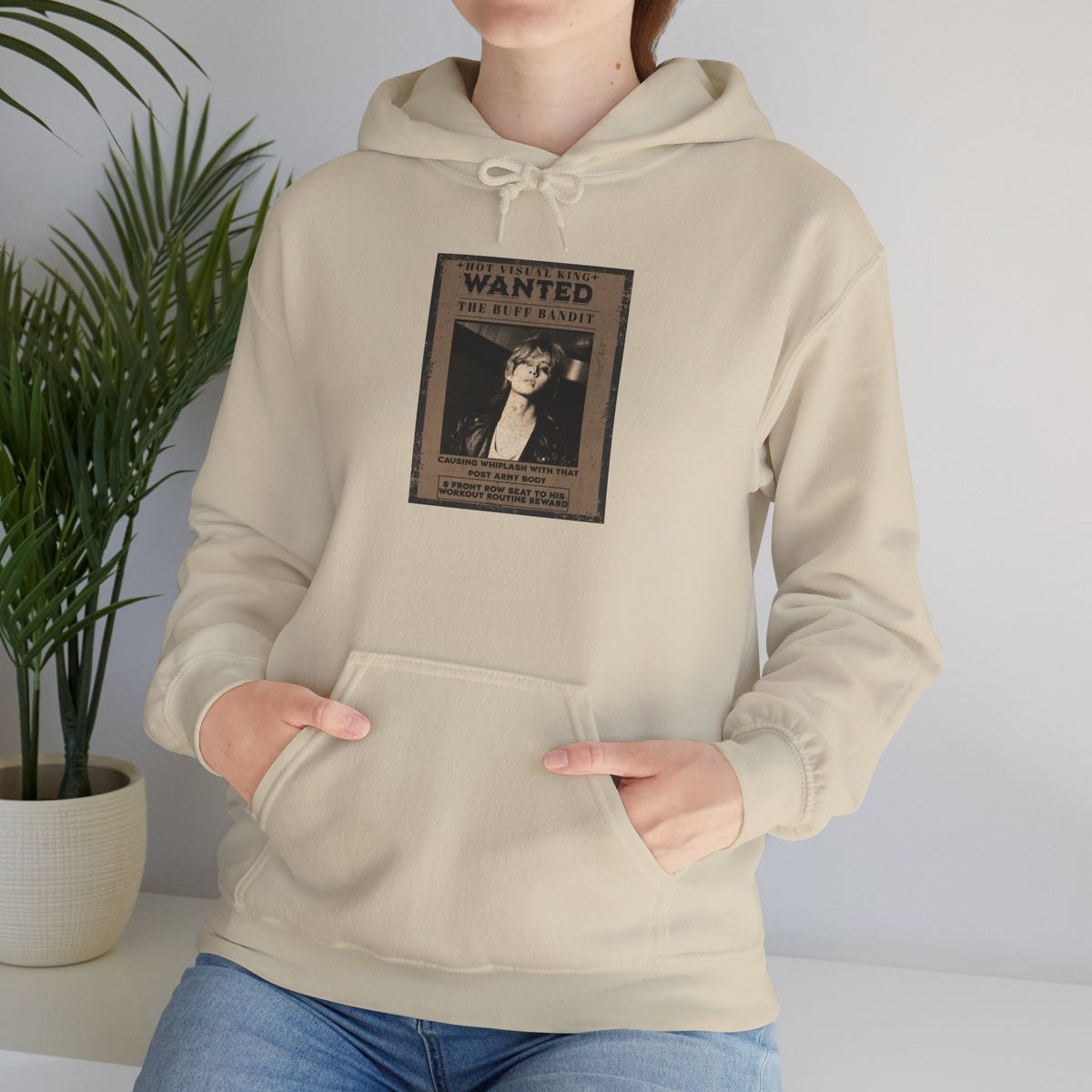 Vintage 'WANTED' Poster Hoodie — Retro V Design