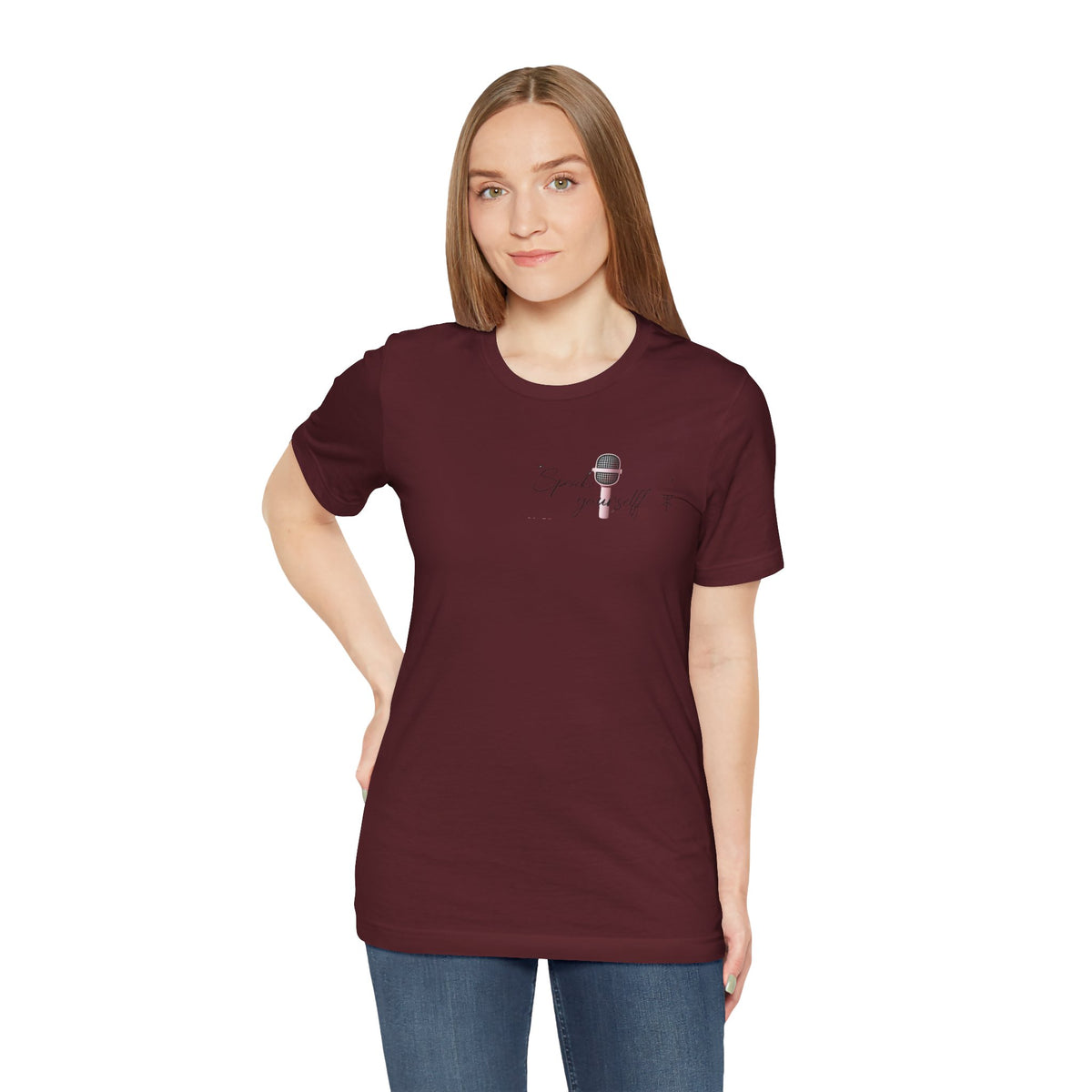 Microphone Graphic Tee — "Speak Your Truth" Short Sleeve T-Shirt