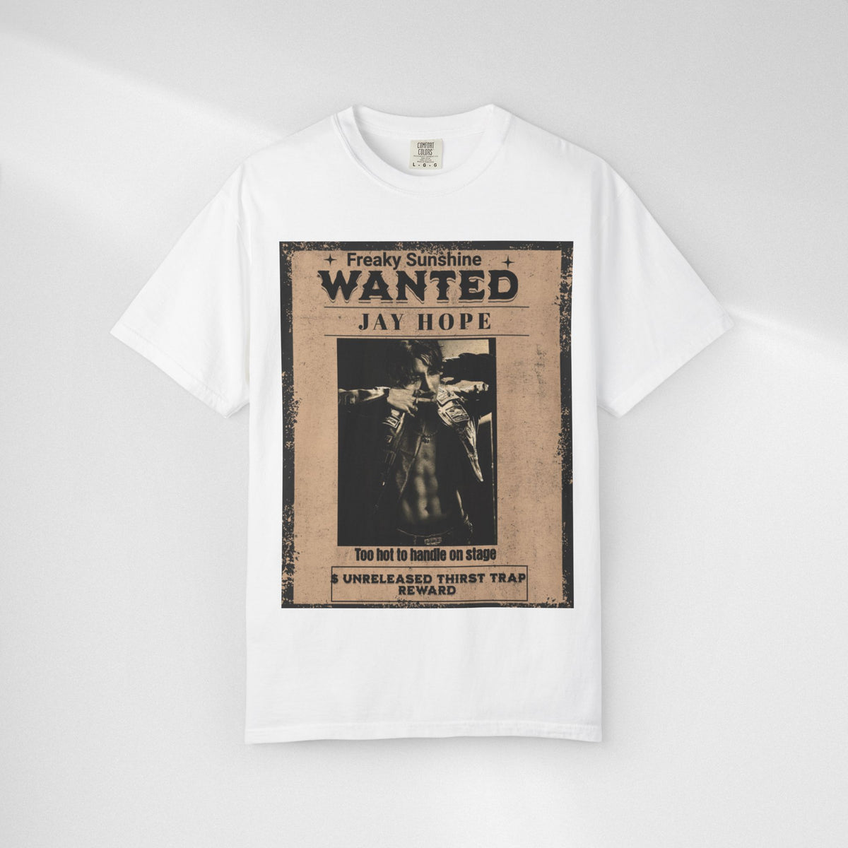 Wanted Poster Graphic T-Shirt — "Freaky Sunshine: Jay Hope" Vintage Style