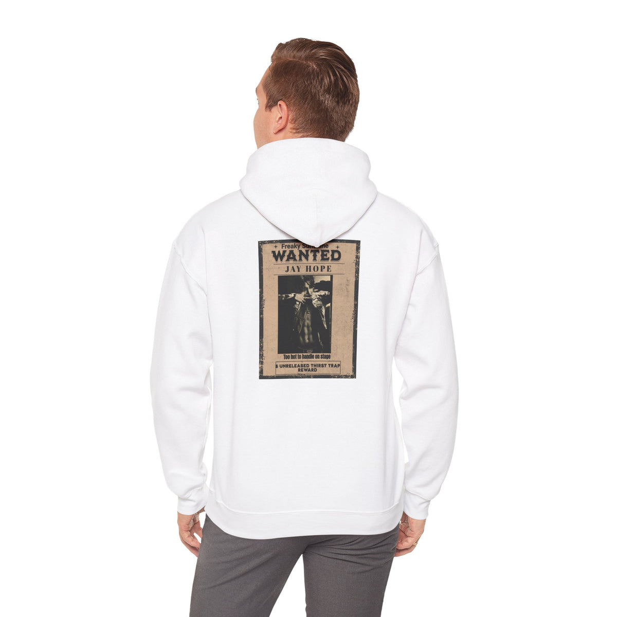 Wanted Poster Hoodie - Vintage 'WANTED: Jay Hope' Graphic Sweatshirt