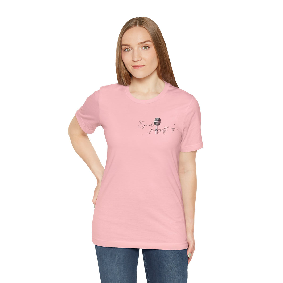 Microphone Graphic Tee — "Speak Your Truth" Short Sleeve T-Shirt