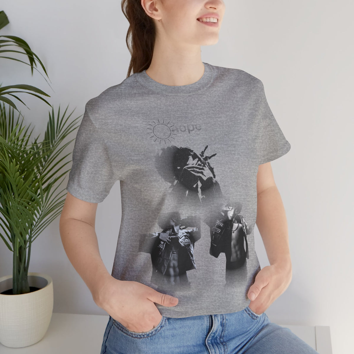 J HOPE T-Shirt — Grunge Black & White Band Photo Tee (Hope)