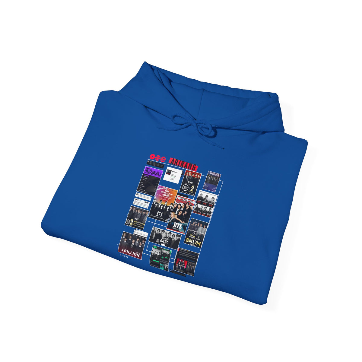 BTS Collage Hoodie — Retro Music Posters Graphic Sweatshirt