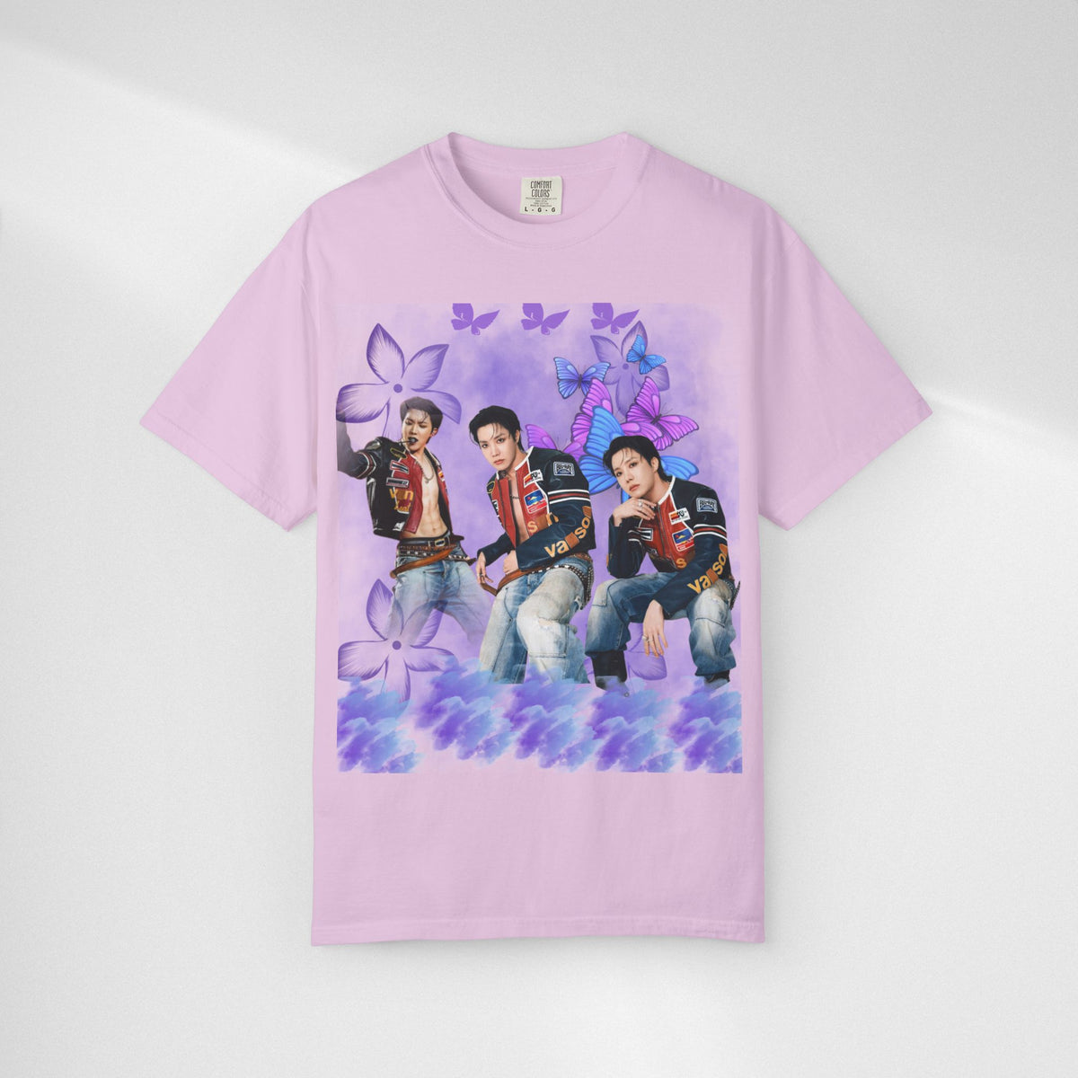 JHOPE Graphic T-Shirt — Purple Floral Portrait Tee