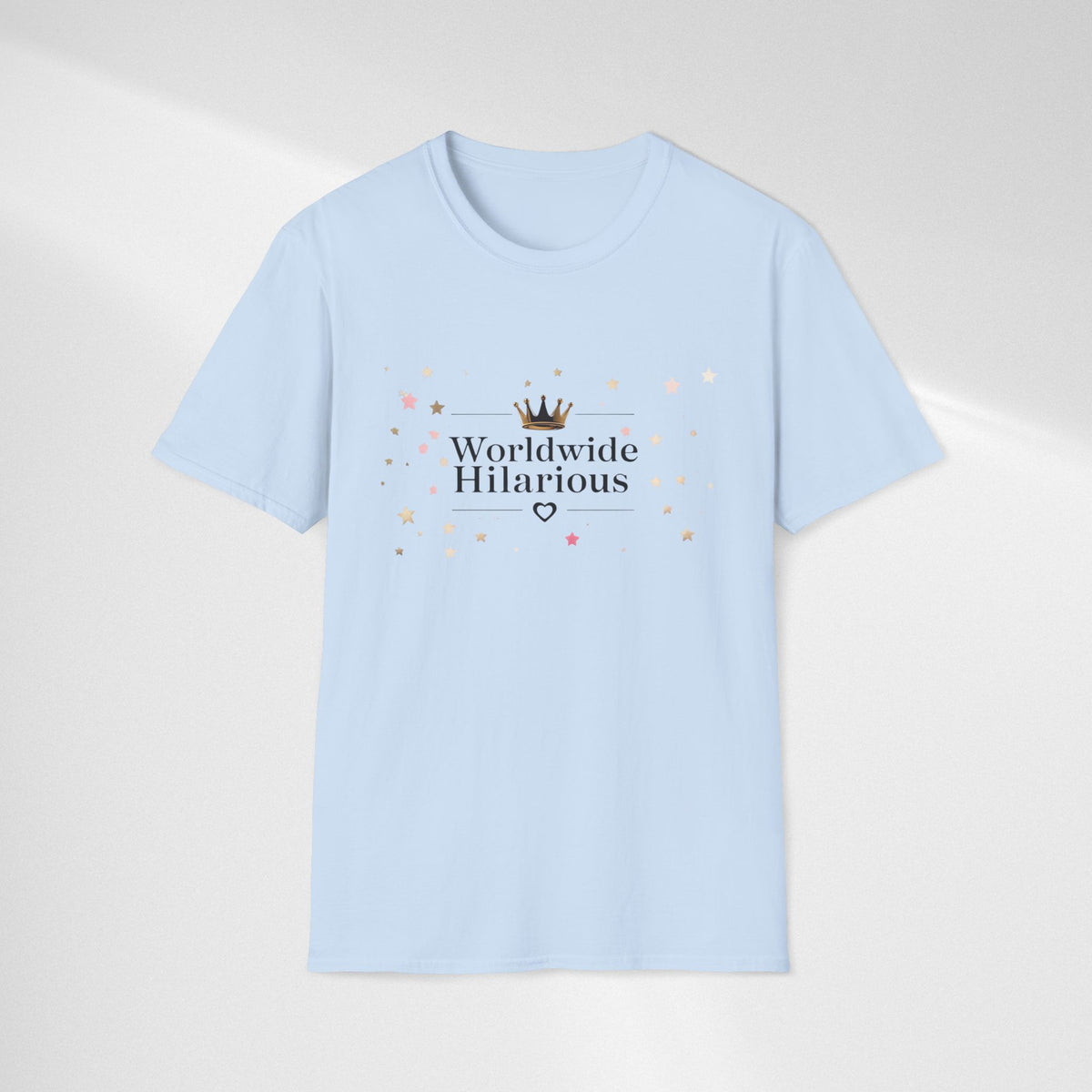 Worldwide Hilarious T-Shirt — Cute Crown & Star Graphic