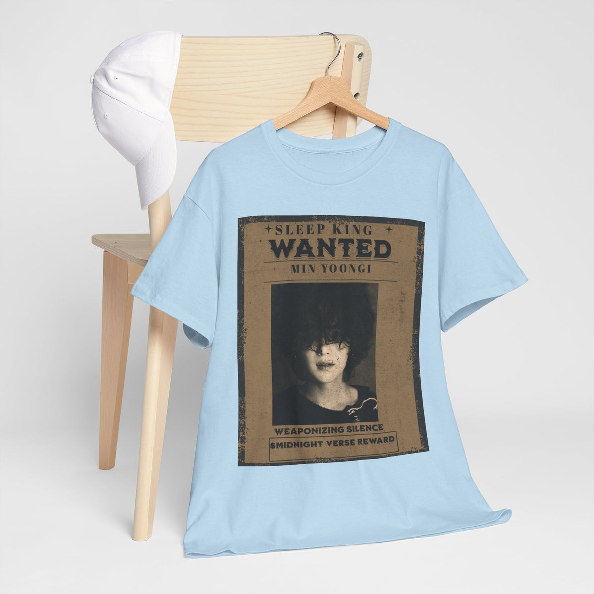 Suga Wanted Poster T-Shirt — "Sleep King Wanted" Vintage Horror Graphic Tee