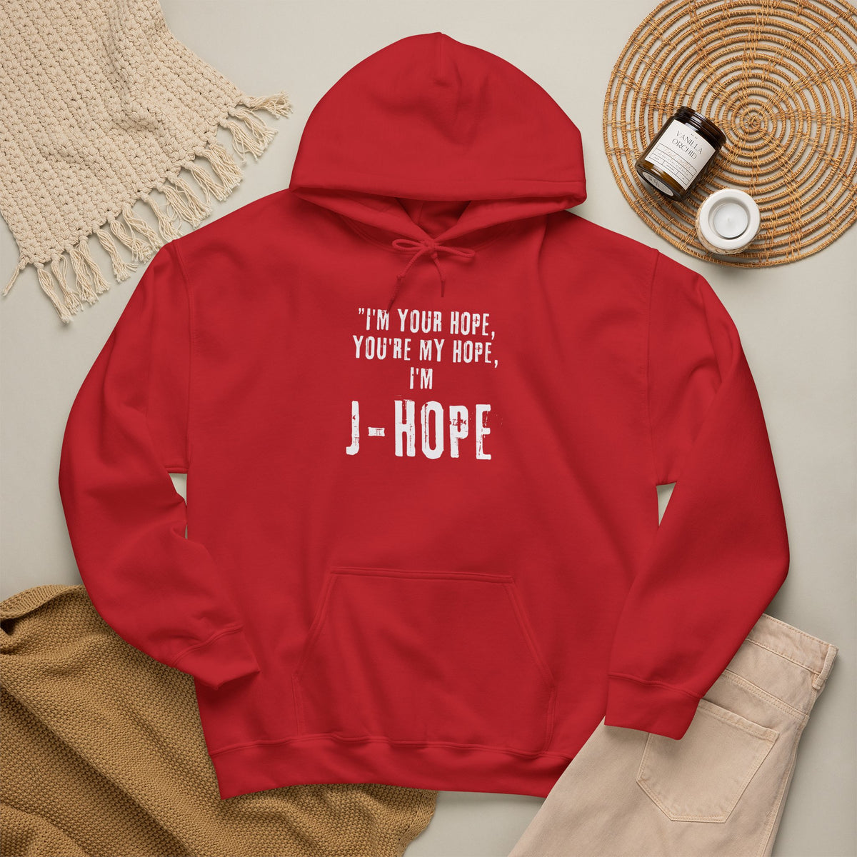 J-Hope Quote Hoodie — "I'm Your Hope, You're My Hope" K-Pop Pullover