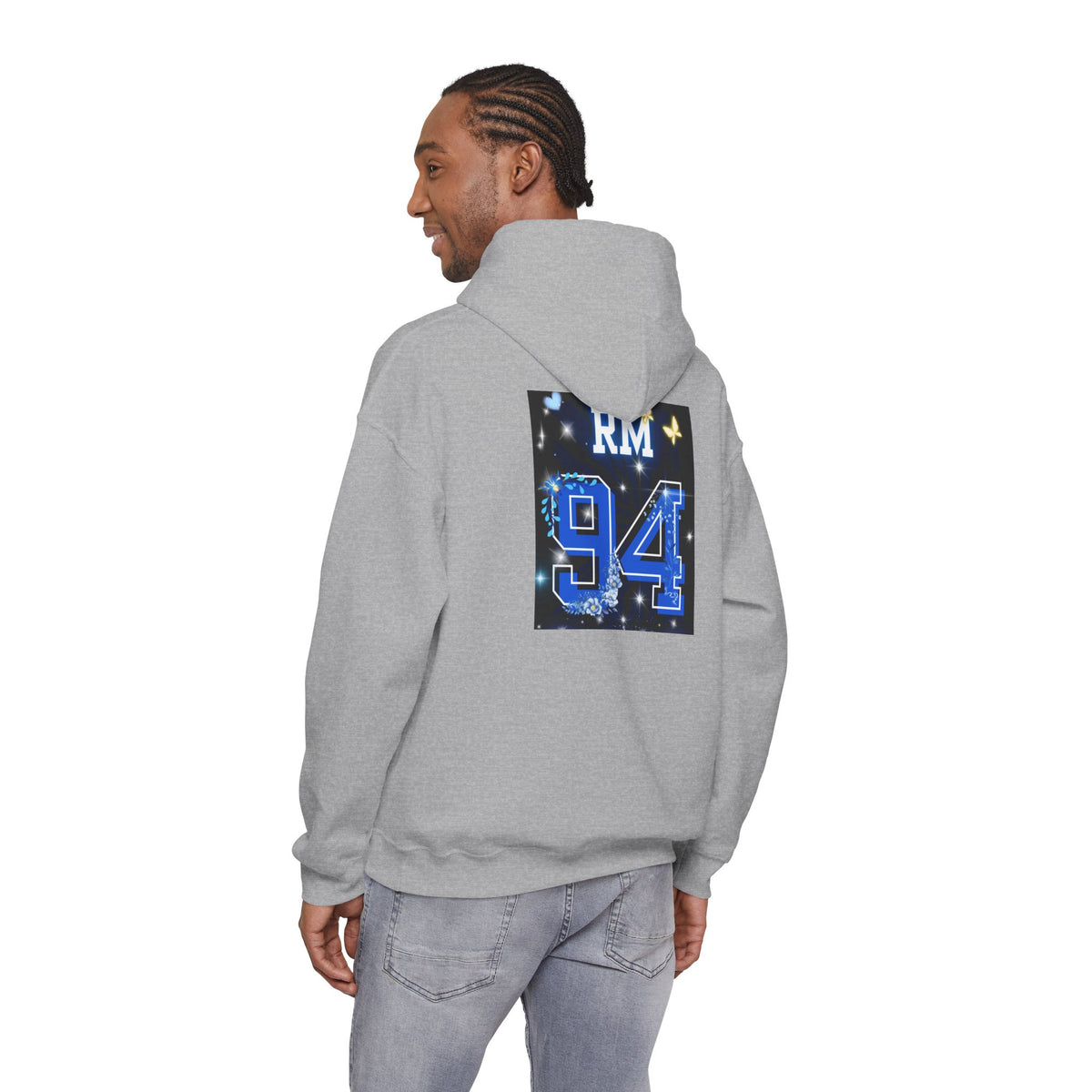 RM Photo Hoodie — Custom Back Number "94" Music Fan Pullover