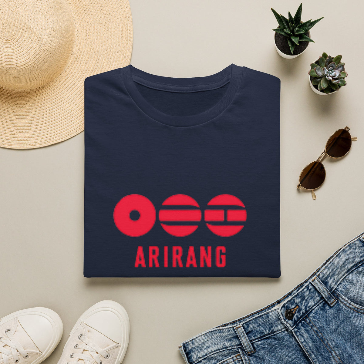 Arirang BTS T-Shirt — Retro Red Logo Tee