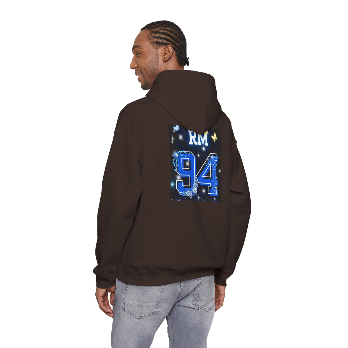 RM Photo Hoodie — Custom Back Number "94" Music Fan Pullover