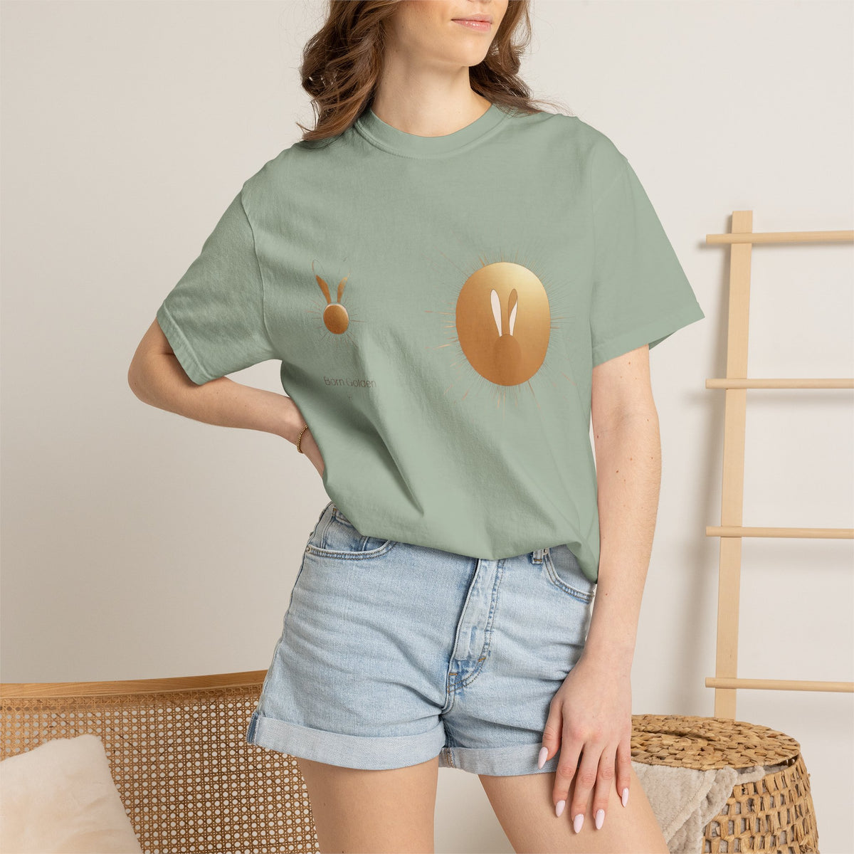 JK Gold Bunny Minimalist T-Shirt