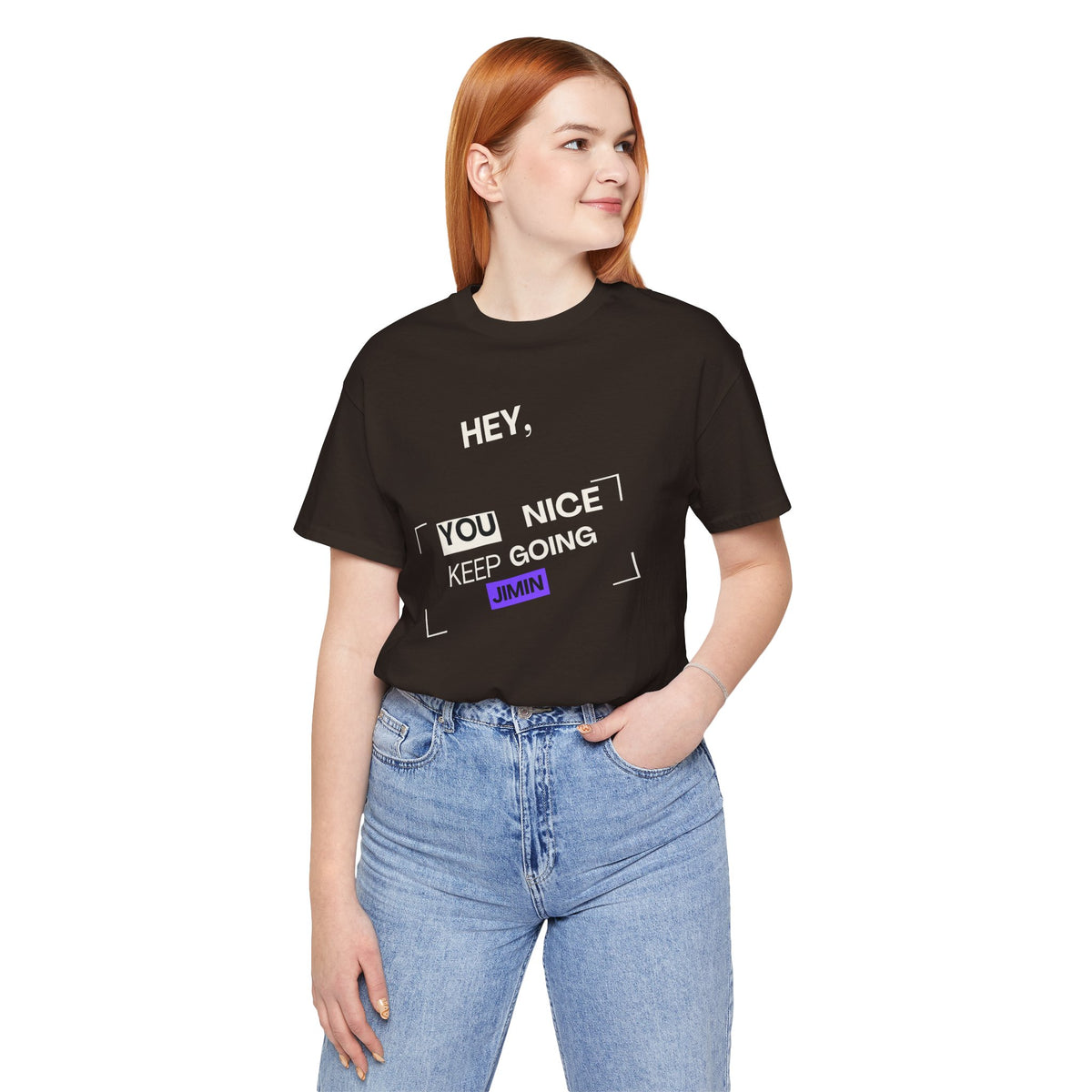 Motivational Graphic Tee — "Hey, You Keep Going" Inspirational T‑Shirt