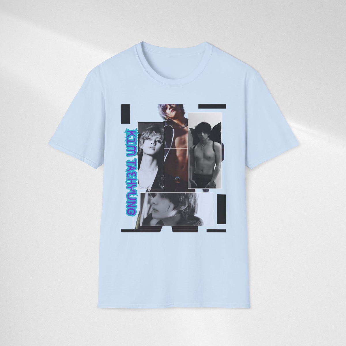 V Photo Collage Tee — Retro K-Pop Inspired Graphic T-Shirt