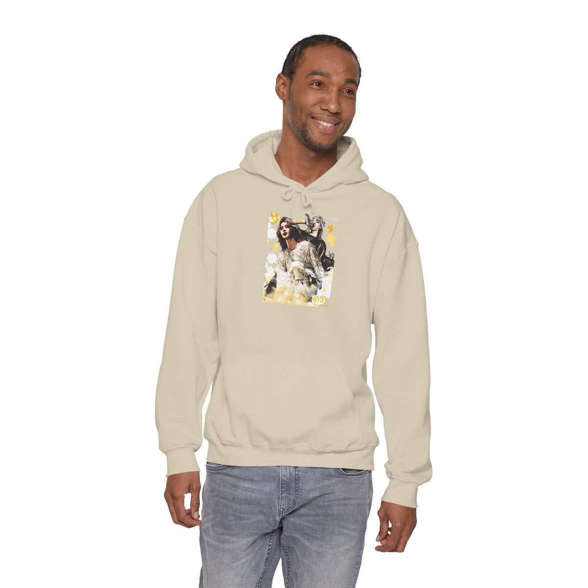 Jimin 95 Hoodie — K-Pop Fan Pullover with Photo Collage Front & Graphic Back