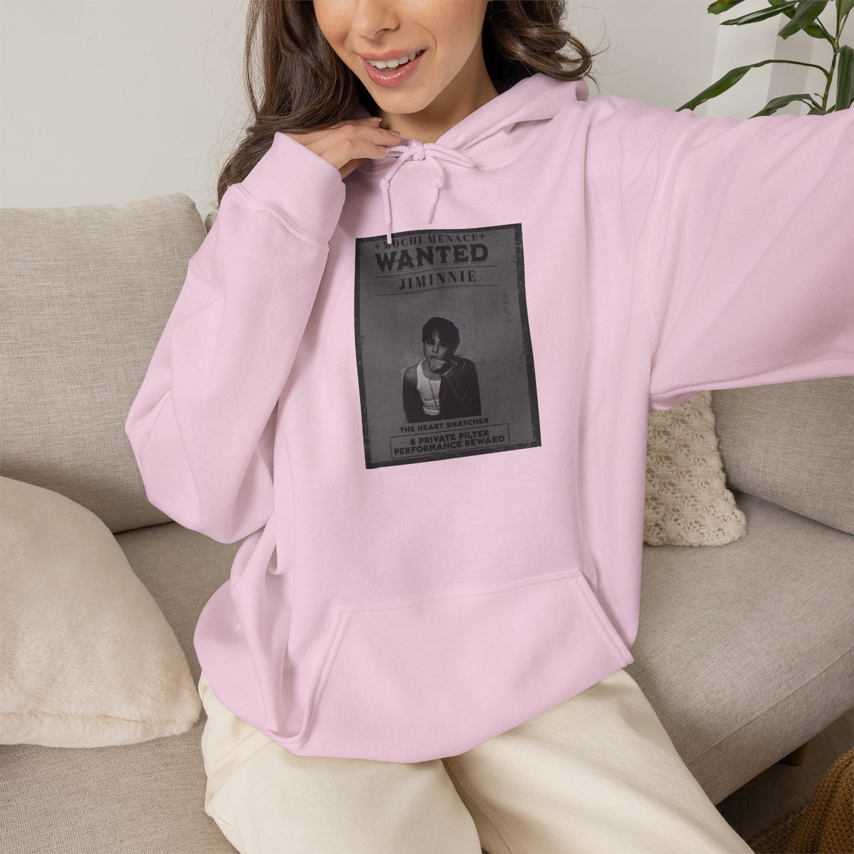 Jimmie Hoodie — "WANTED: Amnesie" Vintage Poster Graphic Hoodie