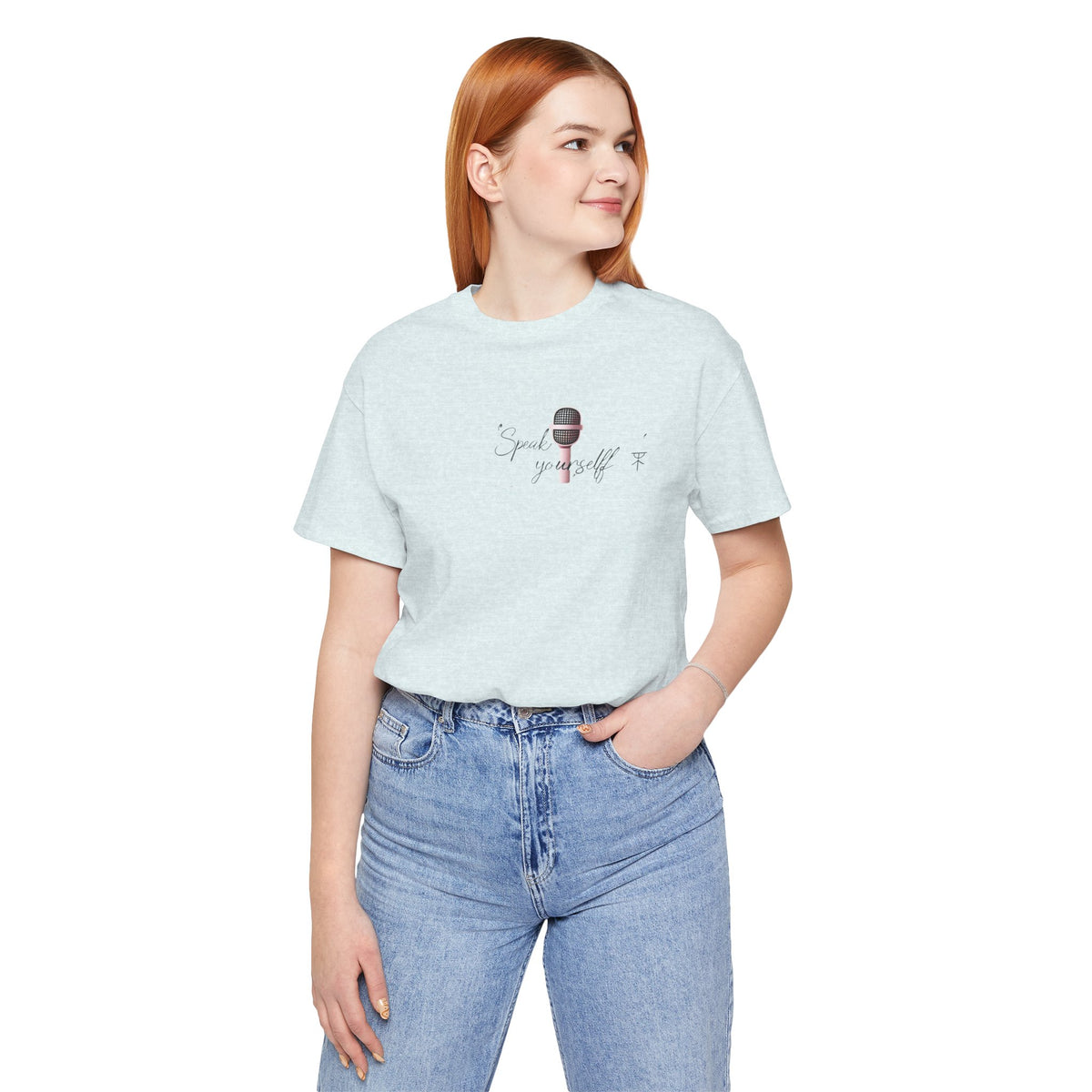 Microphone Graphic Tee — "Speak Your Truth" Short Sleeve T-Shirt