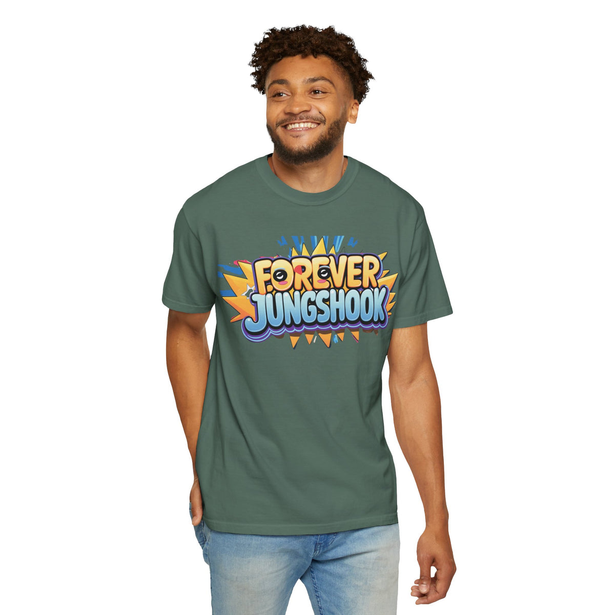 Forever Jungshook T-Shirt — Colorful Fan Graphic Tee