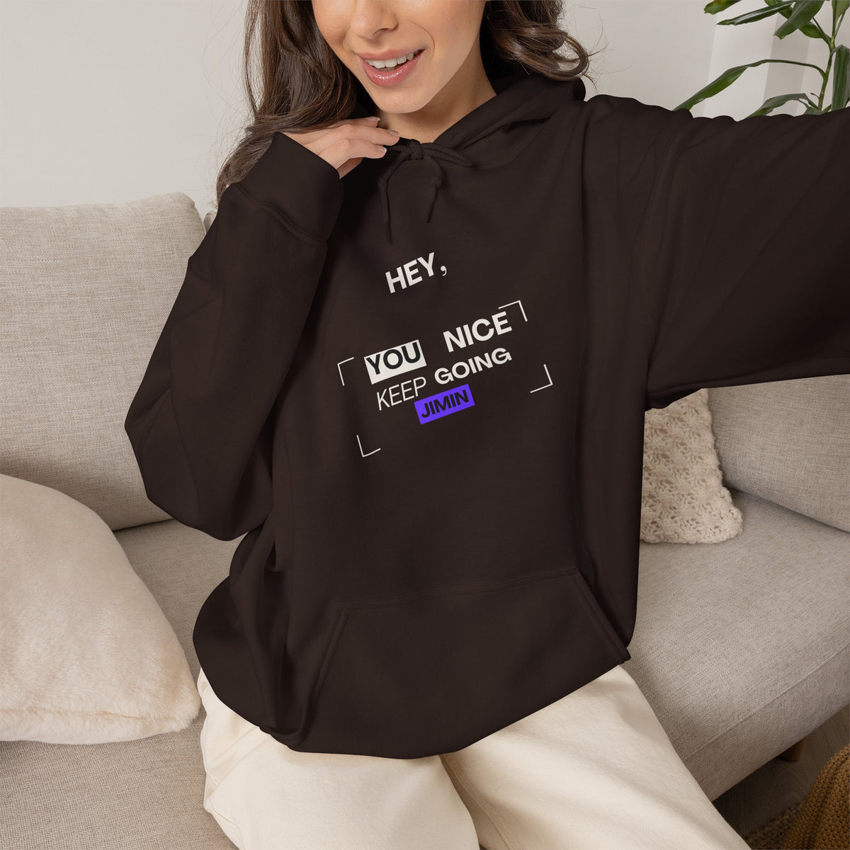Hey, You Nice — Motivational Graphic Hoodie
