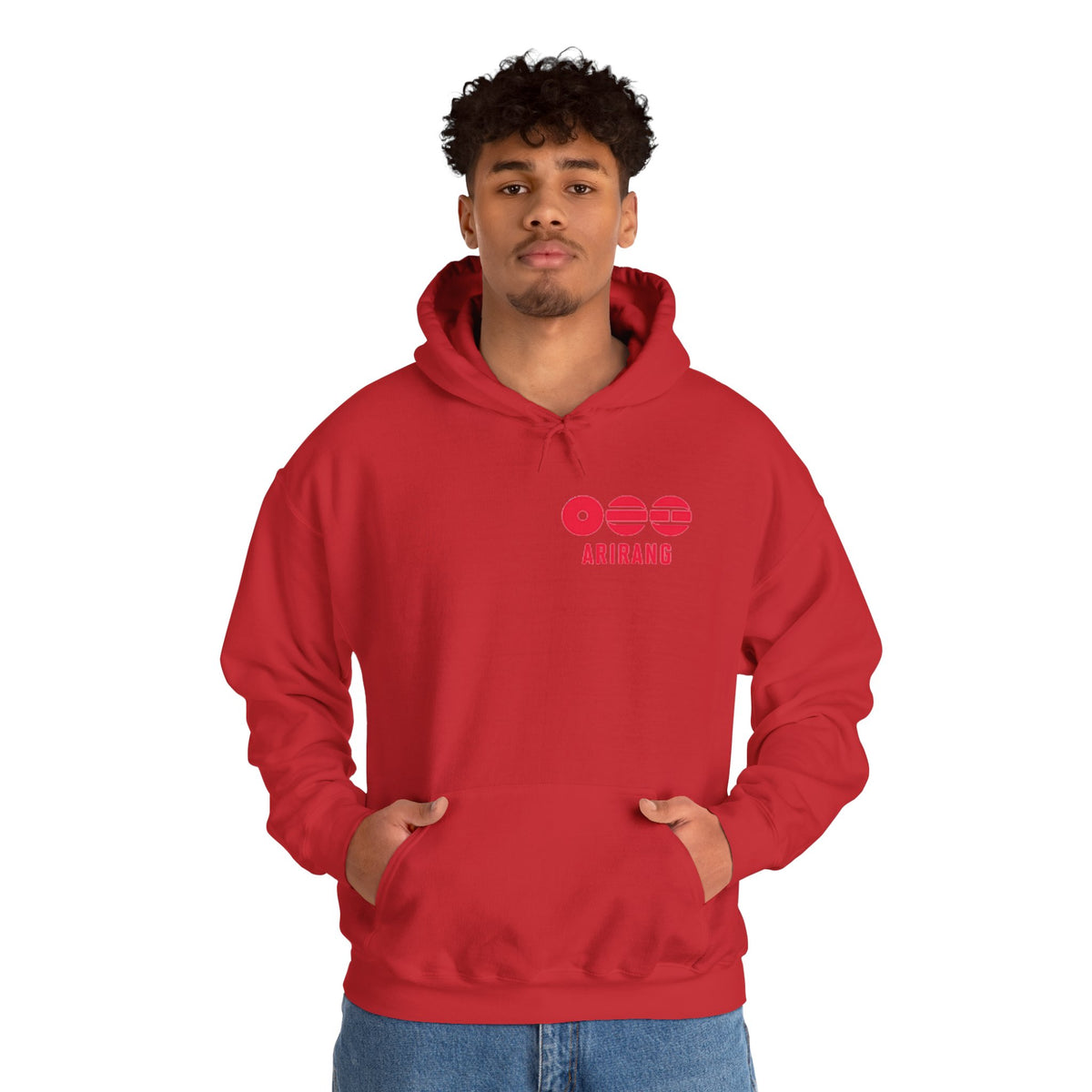 Arirang Logo Hoodie — Minimal BTS Inspired White Pullover