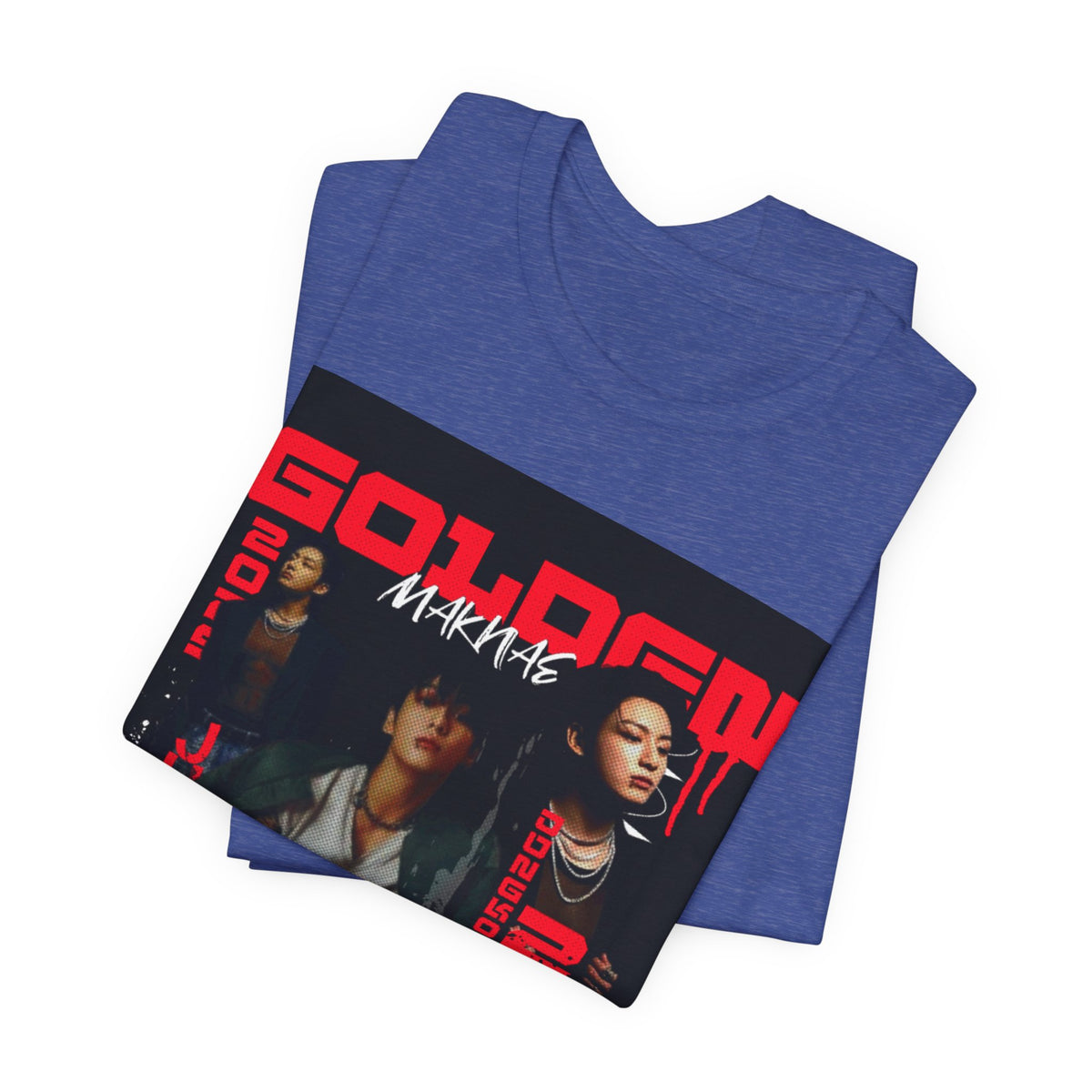 Jungkook Graphic Tee — Golden (Red Text)