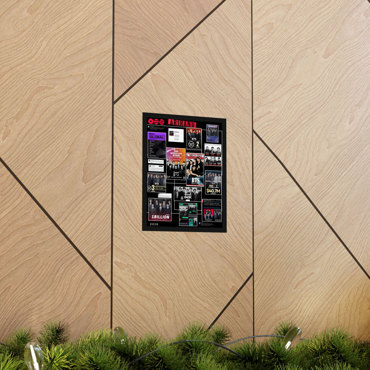BTS Collage Matte Poster — Vertical BTS Achievement Poster (2026 Highlights)