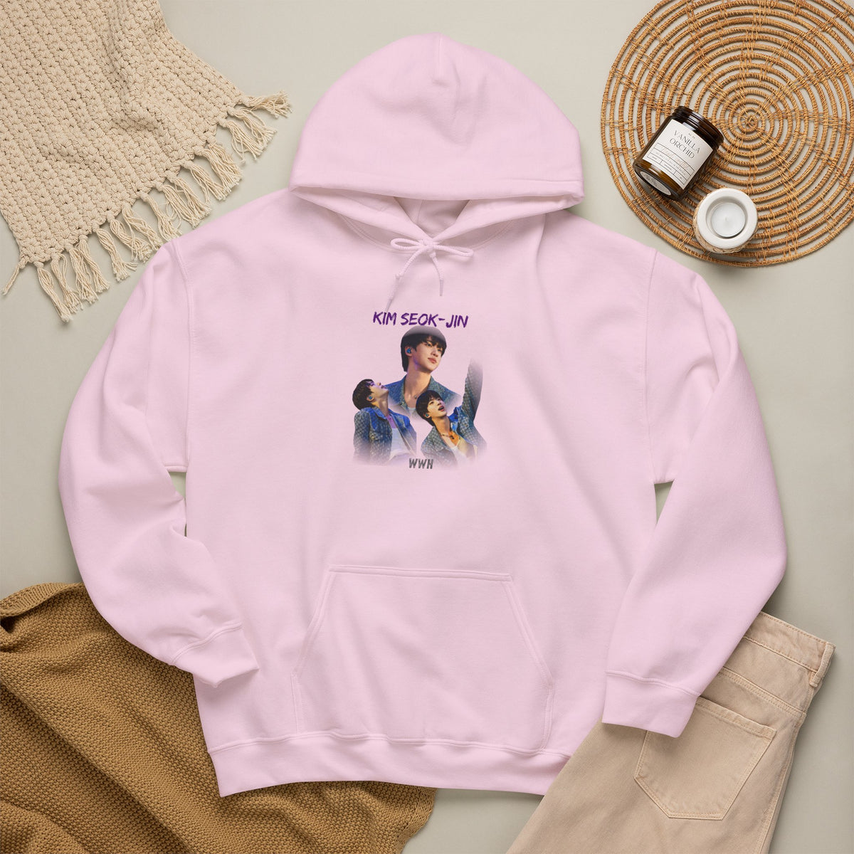 Kim Seok-jin (Jin) Photo Collage Hoodie — K-Pop Idol Fan Sweatshirt