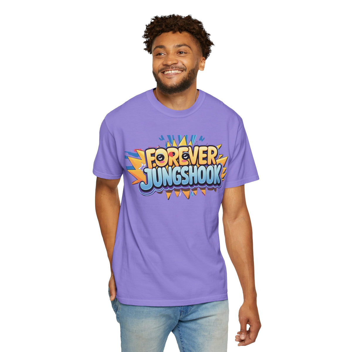 Forever Jungshook T-Shirt — Colorful Fan Graphic Tee