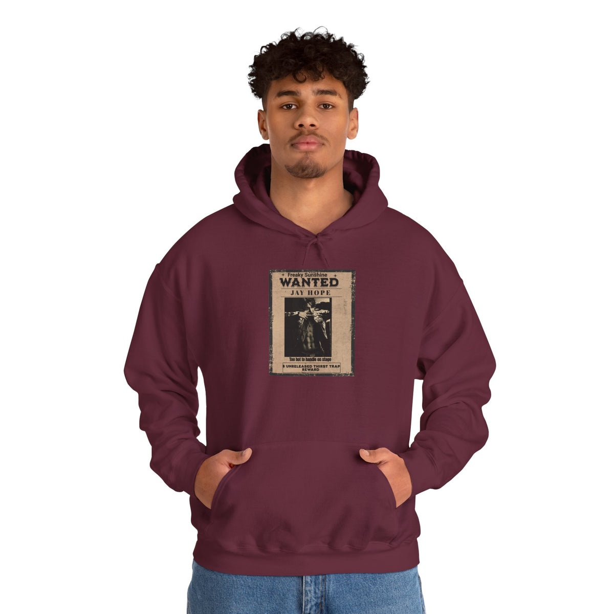 Wanted Poster Hoodie - Vintage 'WANTED: Jay Hope' Graphic Sweatshirt