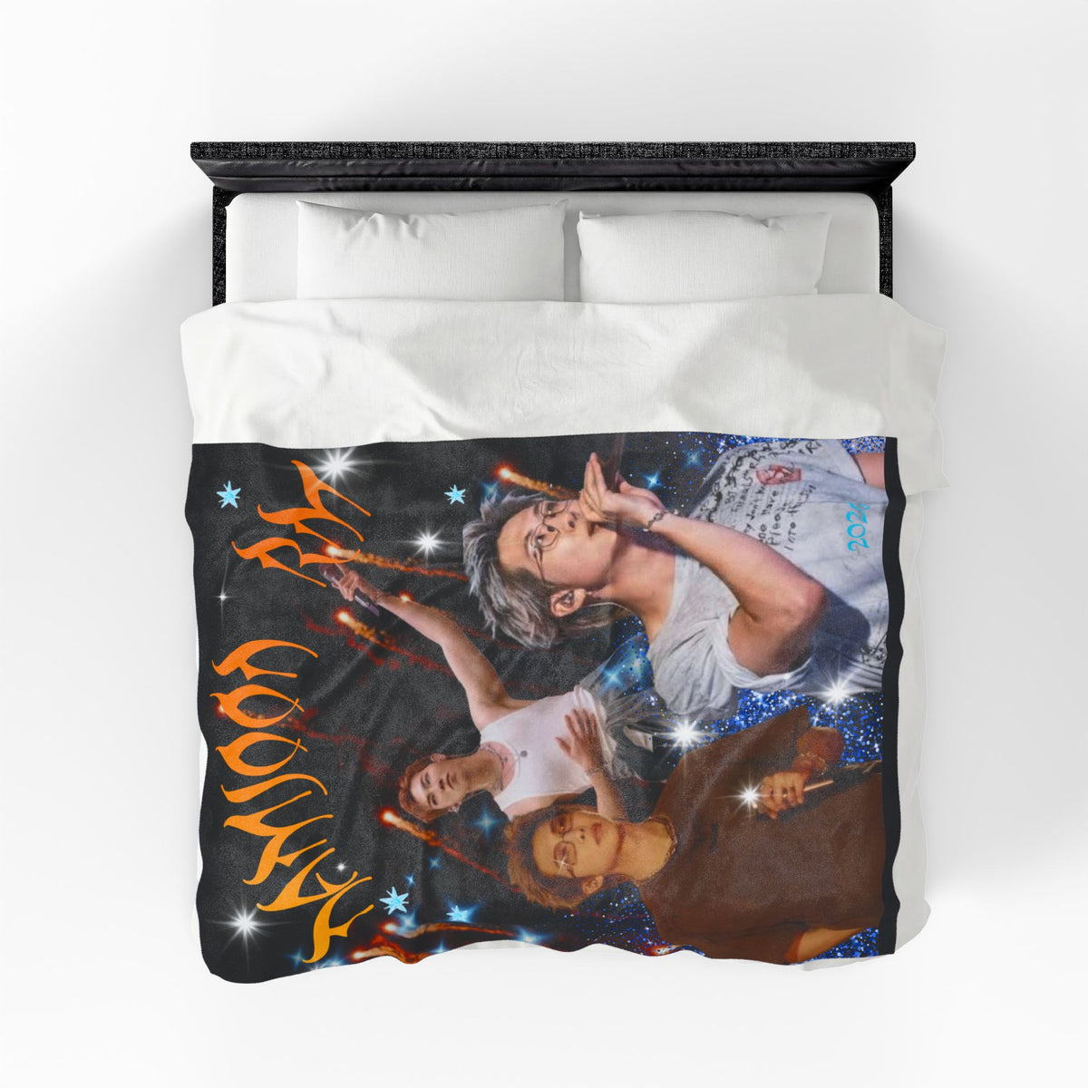 RM Concert Velveteen Plush Blanket — Fan Photo Collage Design