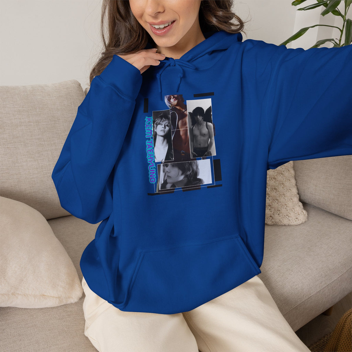 Graphic Hoodie — Photo Collage Streetwear "KIM TAEHYUNG"
