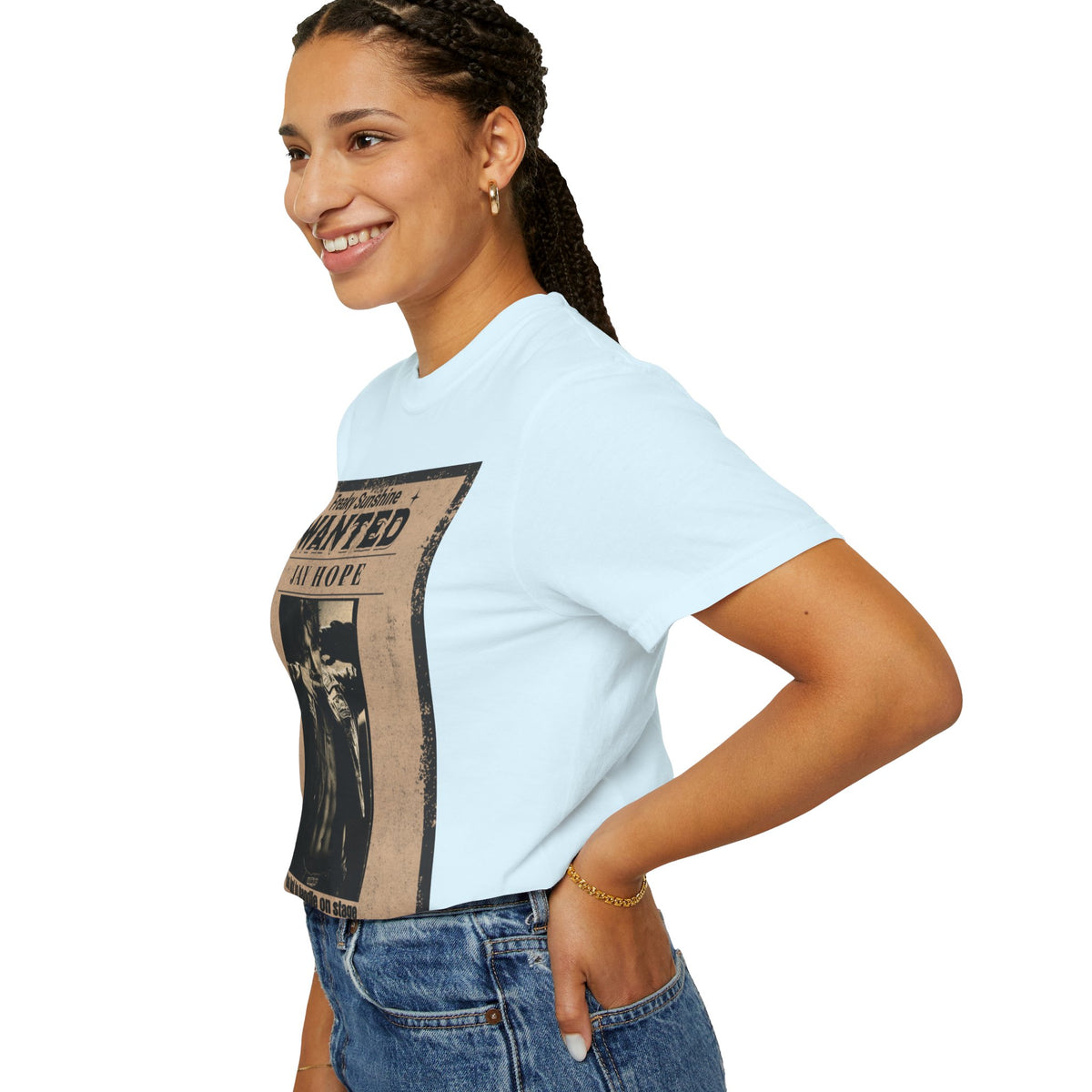 Wanted Poster Graphic T-Shirt — "Freaky Sunshine: Jay Hope" Vintage Style