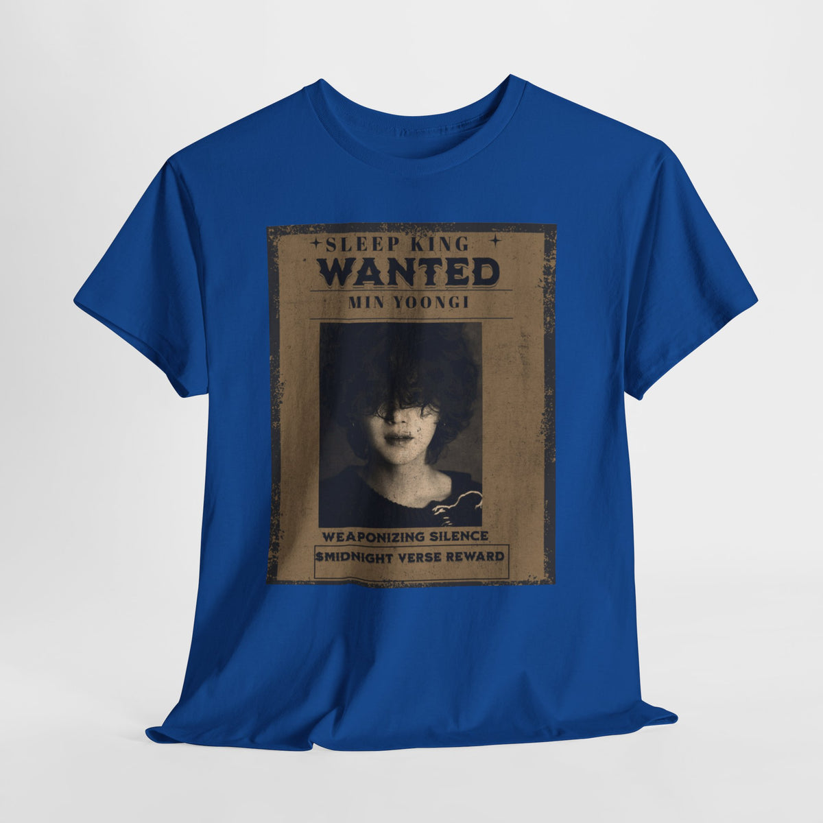 Suga Wanted Poster T-Shirt — "Sleep King Wanted" Vintage Horror Graphic Tee