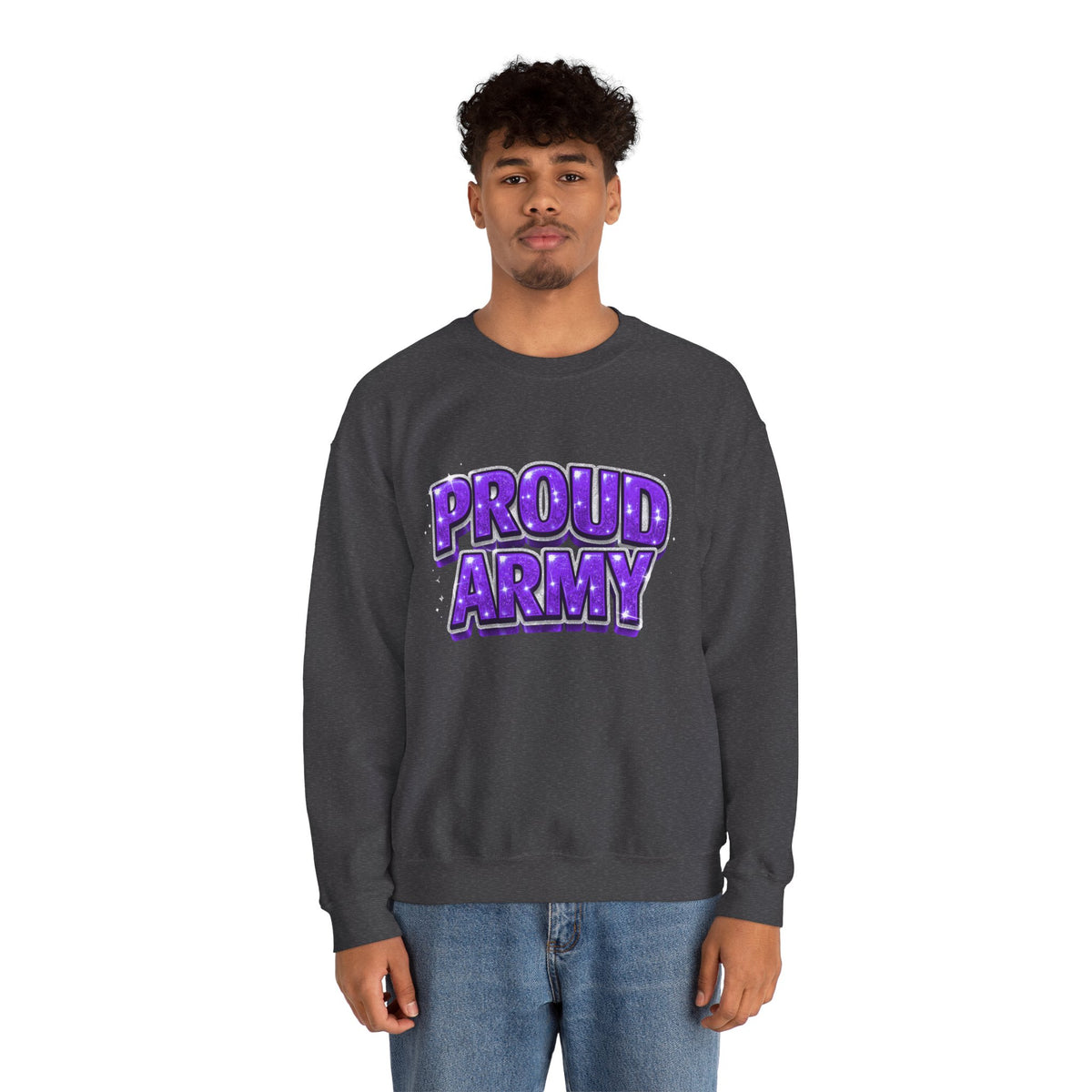 Proud Army Crewneck Sweatshirt — Support Pullover