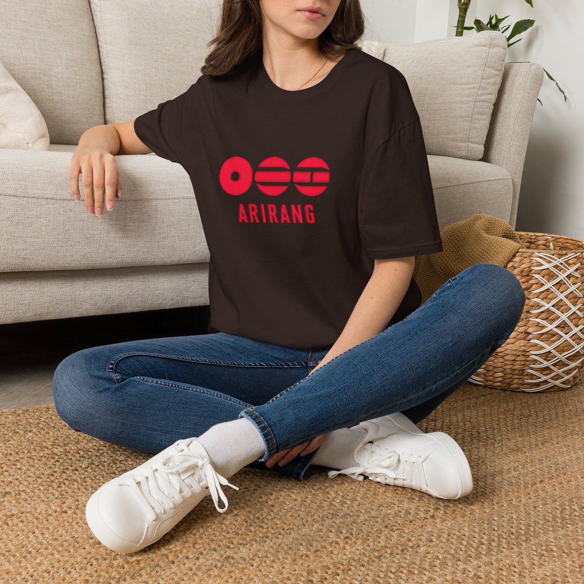 Arirang BTS T-Shirt — Retro Red Logo Tee