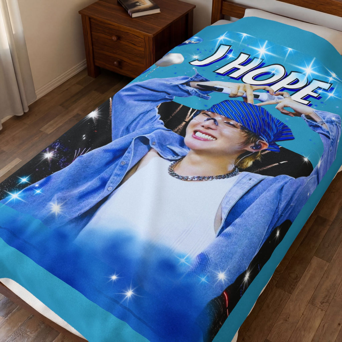 J-Hope Velveteen Plush Blanket - K-Pop Fan Throw