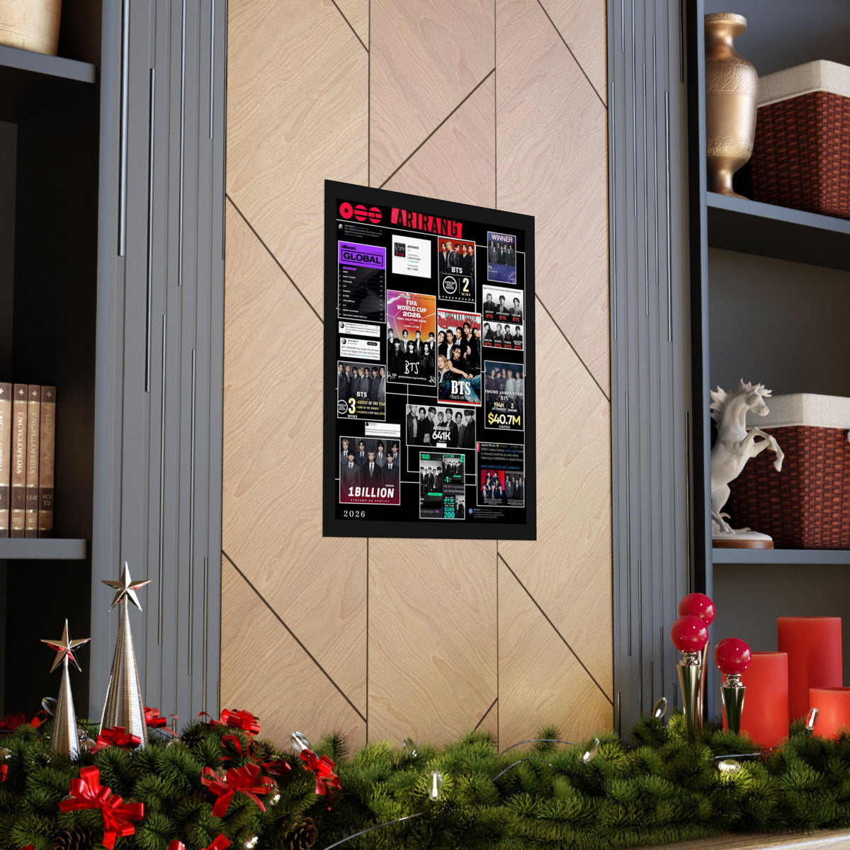 BTS Collage Matte Poster — Vertical BTS Achievement Poster (2026 Highlights)