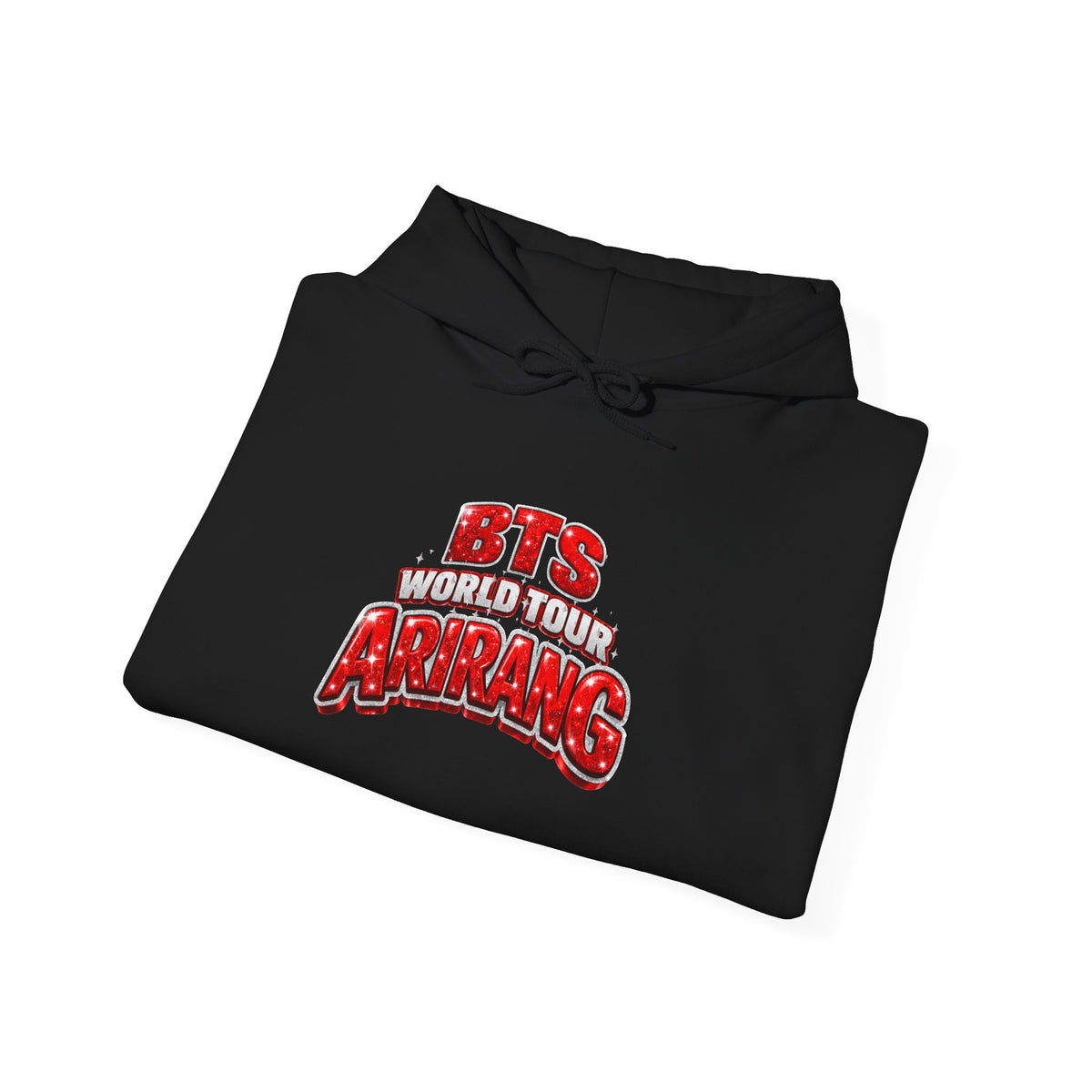 BTS Hoodie — "World Tour ARMY" Retro Red Graphic Pullover