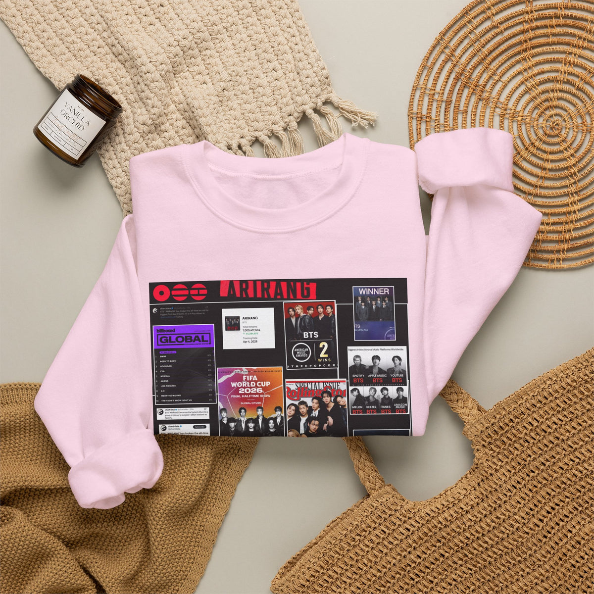 Collage Graphic Sweatshirt — BTS Moments Photo Montage Crewneck