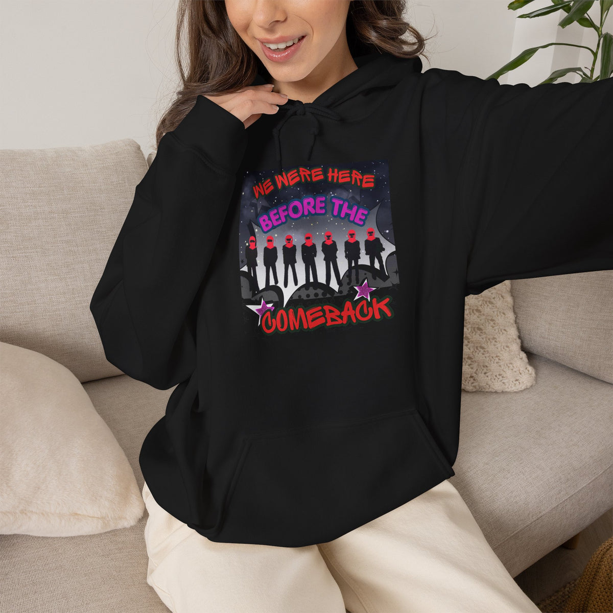 Hoodie — BTS  The Comeback" Retro Space Silhouette Hoodie
