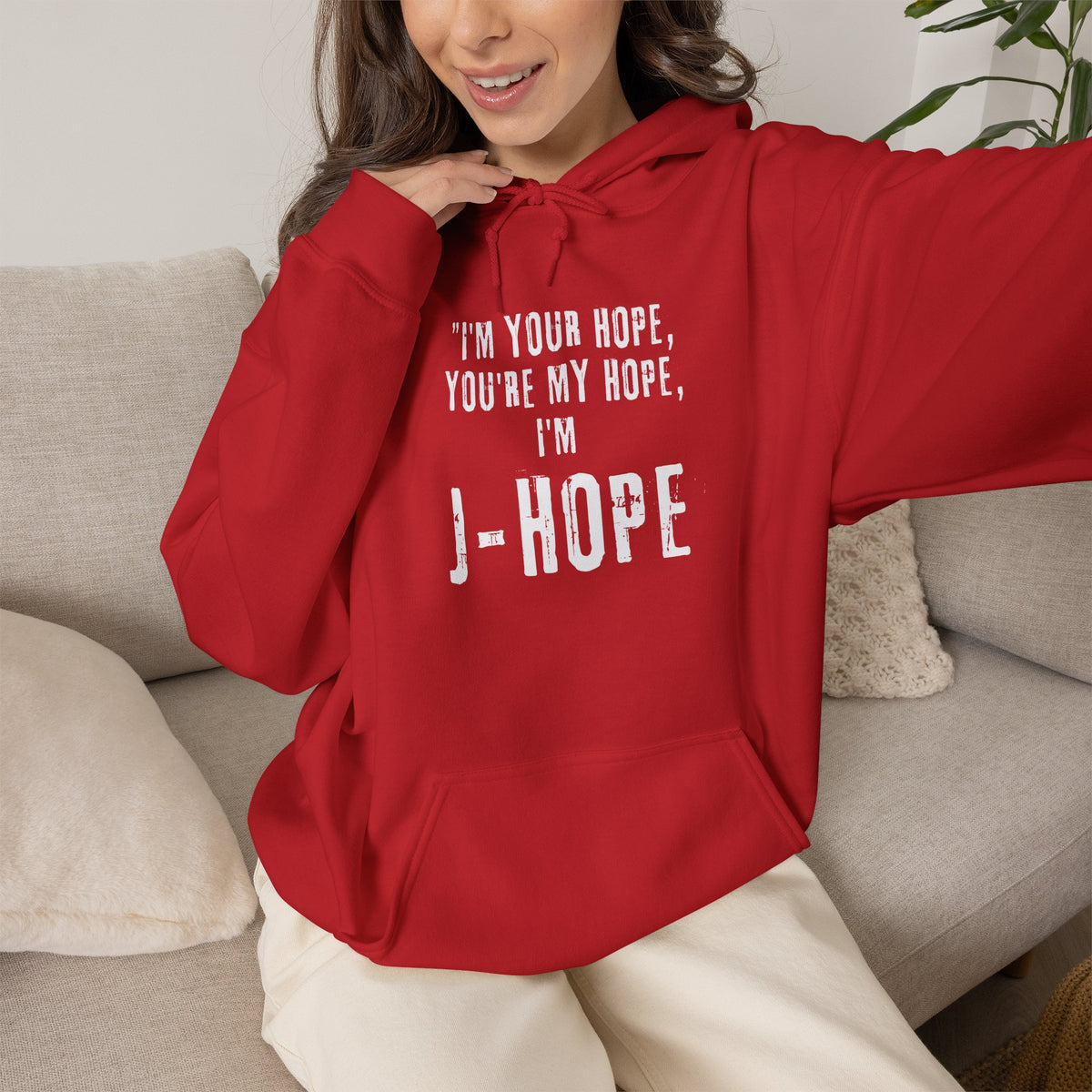 J-Hope Quote Hoodie — "I'm Your Hope, You're My Hope" K-Pop Pullover
