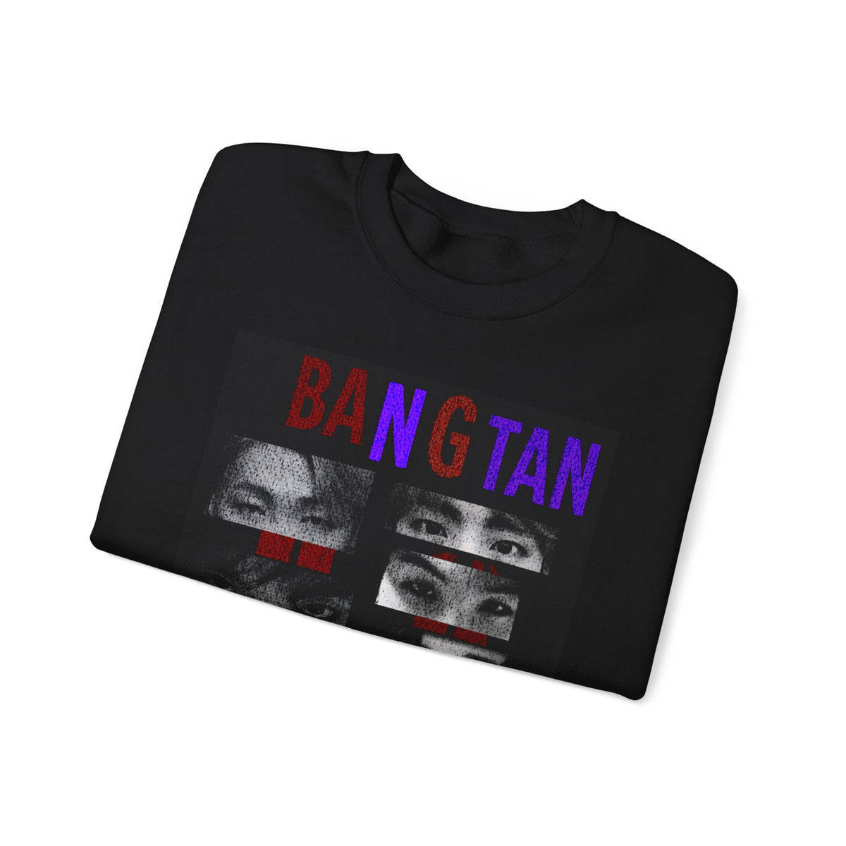 Bangtan Eyes Graphic Sweatshirt — K-Pop Fan Crewneck ("BANGTAN 07 FOREVER")