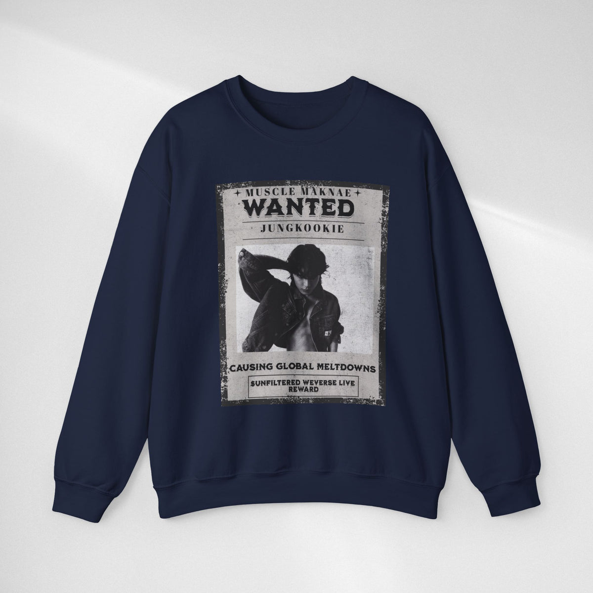 Wanted Poster Crewneck Sweatshirt — Vintage 'Wanted' Graphic Pullover