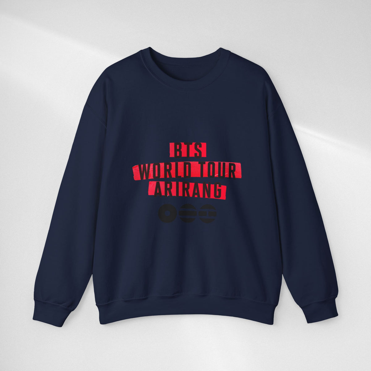BTS ARMY Crewneck Sweatshirt — “BTS World Tour Arirang” Front & “Army Forever Bangtan Forever” Back