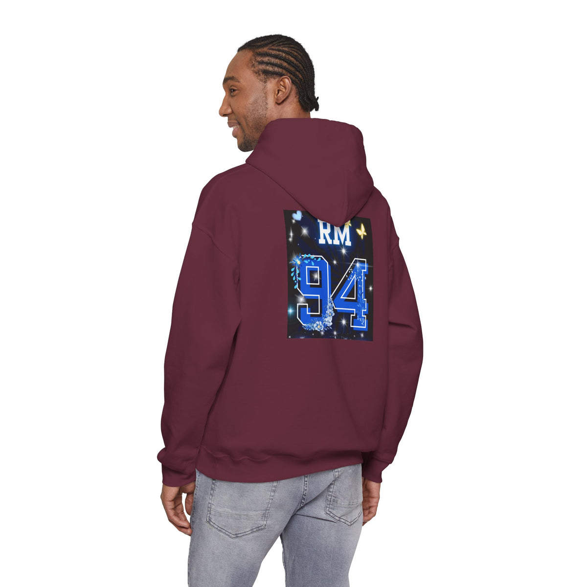 RM Photo Hoodie — Custom Back Number "94" Music Fan Pullover